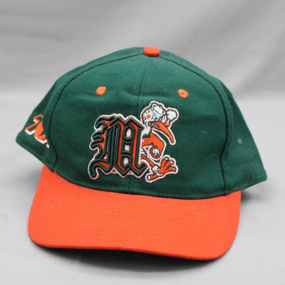 Miamin Hurricanes Hat (VTG) - Thick Graphics by TOP - Adult Fitted 7 3/8 - Picture 1 of 9